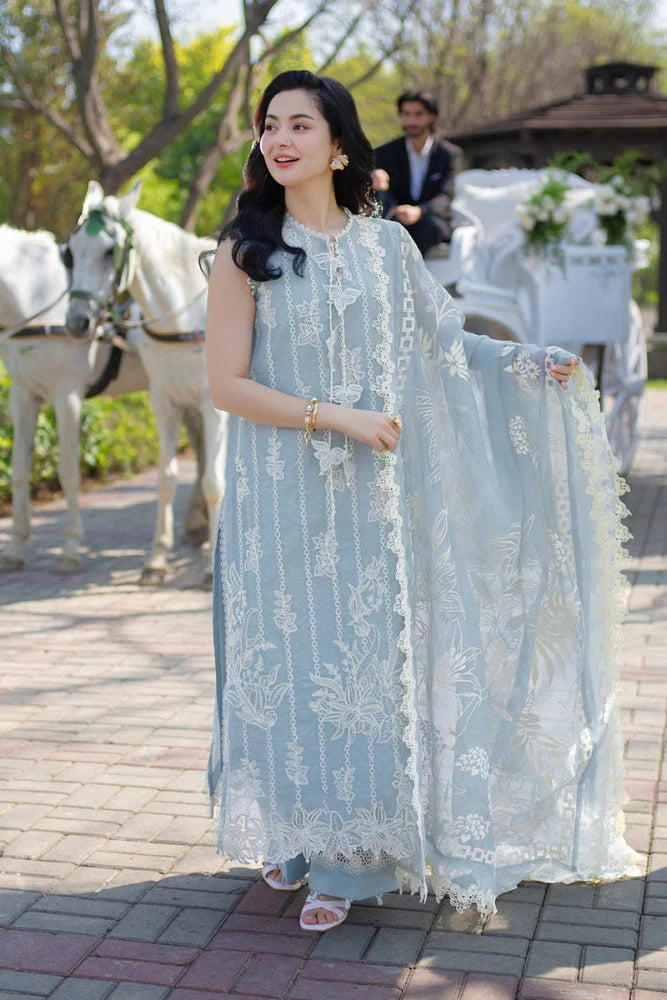 3PC EMBROIDED LAWN SUIT SR - 743