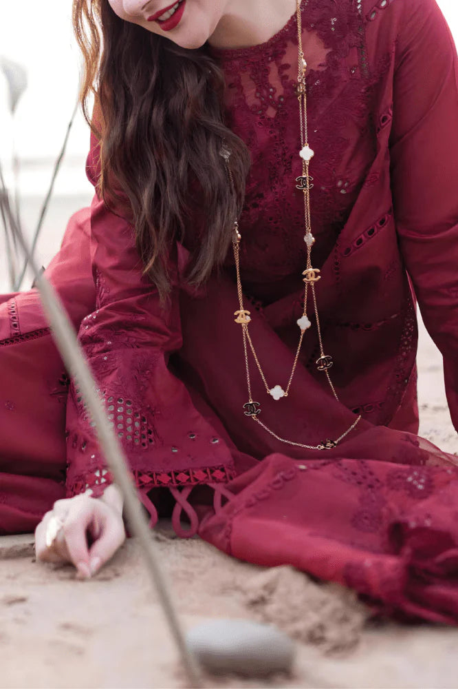 3PC EMBROIDERED LAWN SUIT - GR-650