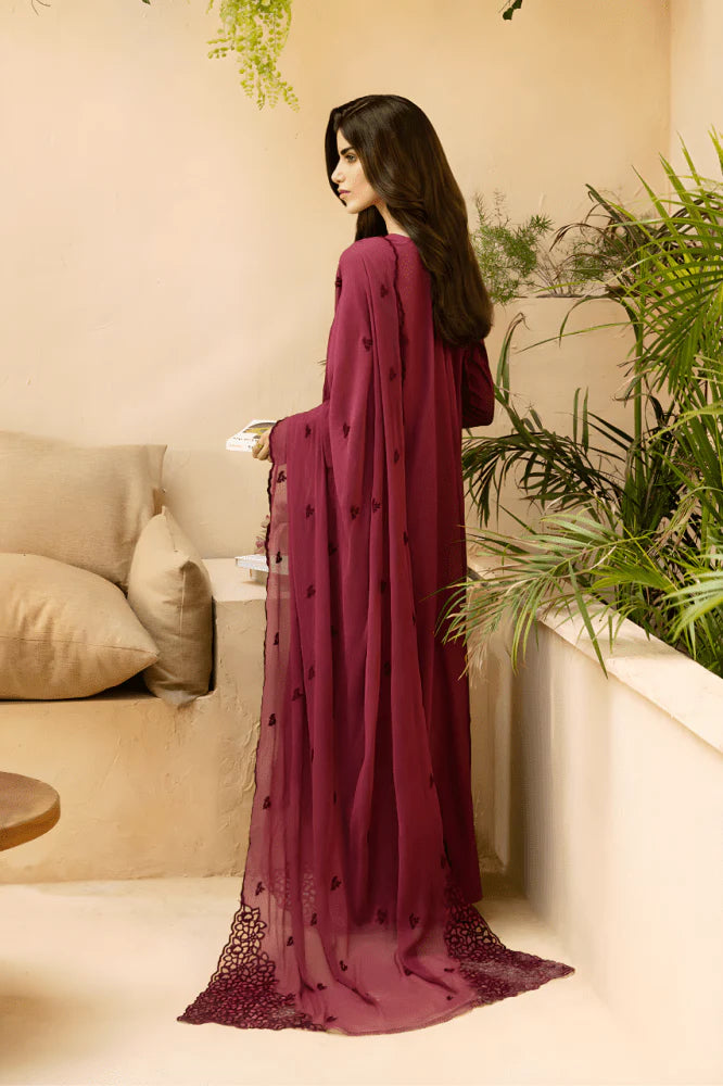 3PC LAWN EMBROIDERED SUIT -GR- 651