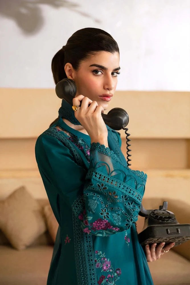 3PC LAWN EMBROIDERED SUIT GR - 656
