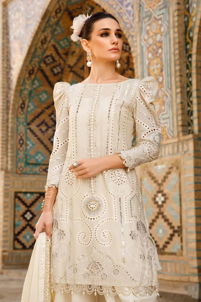 3PC LAWN EMBROIDERED SUIT -GR- 657