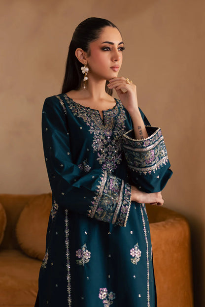 BATIK-2PC DHANAK SEQUIN EMBROIDERED SHIRT & EMBROIDERED TROUSER-BIC-109