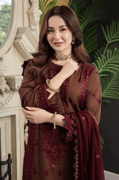 3PC EMBROIDERED LAWN SUIT - GR-168