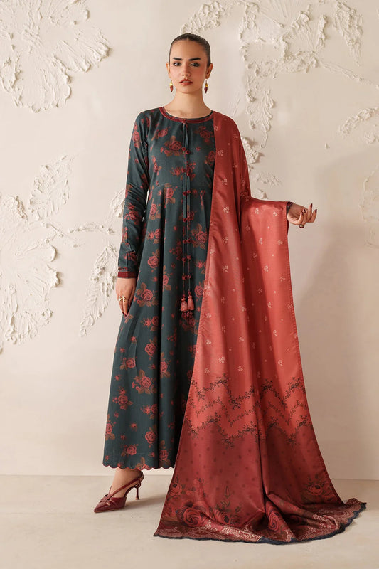 BAROQUE-3PC VISCOSE PRINTED SHIRT WITH VISCOSE PRINTED DUPATTA AND TROUSER-BIC-2640