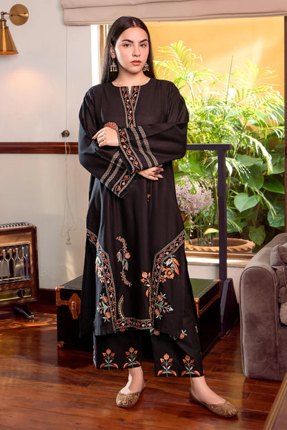 URGE-2PC DHANAK EMBROIDERED SHIRT AND EMBROIDRED TROUSER-BIC-132