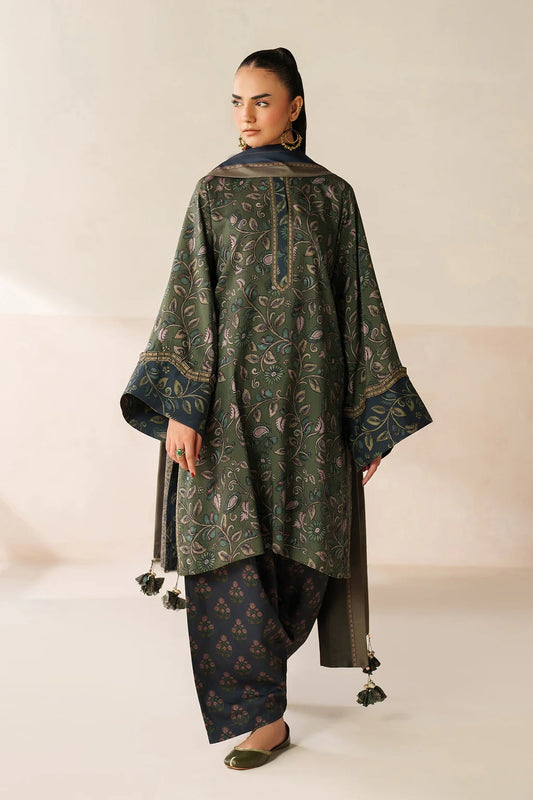 BAROQUE-3PC VISCOSE PRINTED SHIRT WITH VISCOSE PRINTED DUPATTA AND TROUSER-BIC-2632