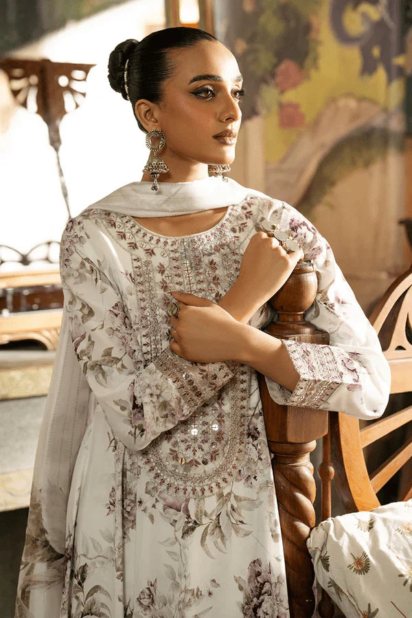 3PC DIGITAL PRINTED SILK SUIT WITH PATCHES - GR-676