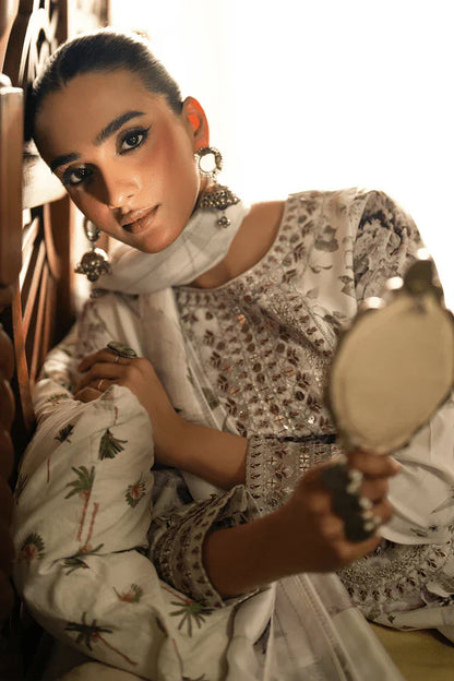 3PC DIGITAL PRINTED SILK SUIT WITH PATCHES - GR-676