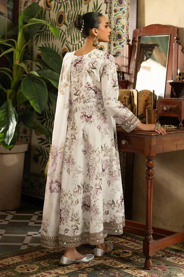 3PC DIGITAL PRINTED SILK SUIT WITH PATCHES - GR-676