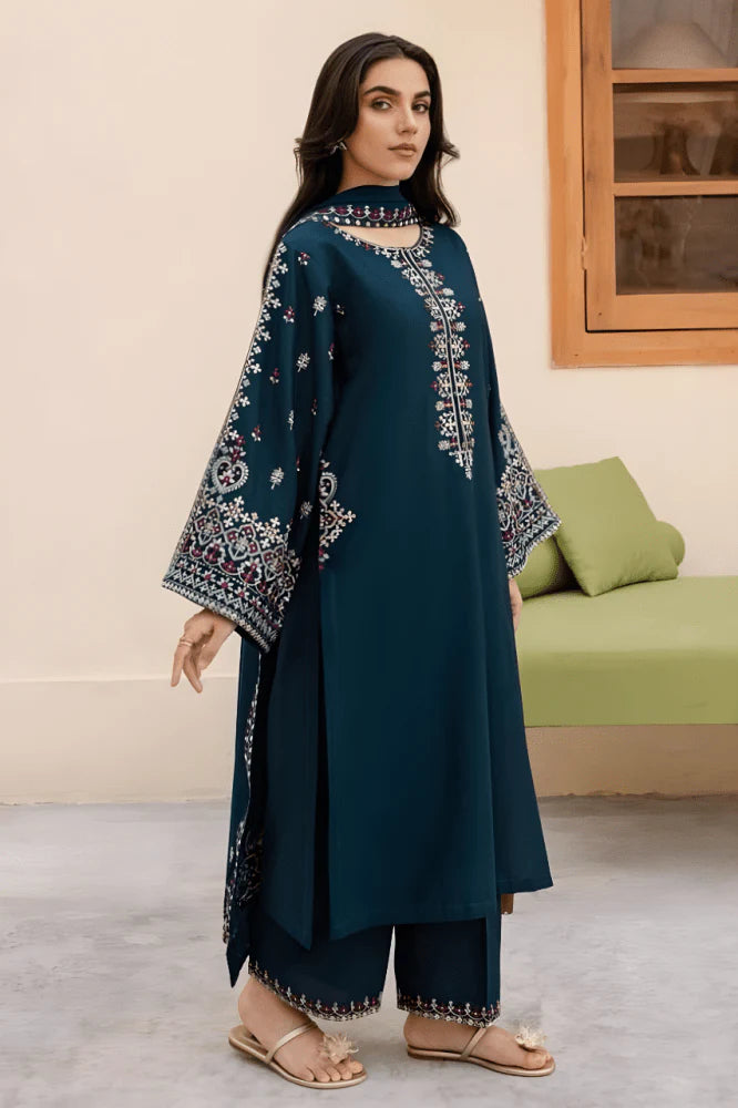 3PC EMBROIDERED LAWN DRESS  -GR- 550