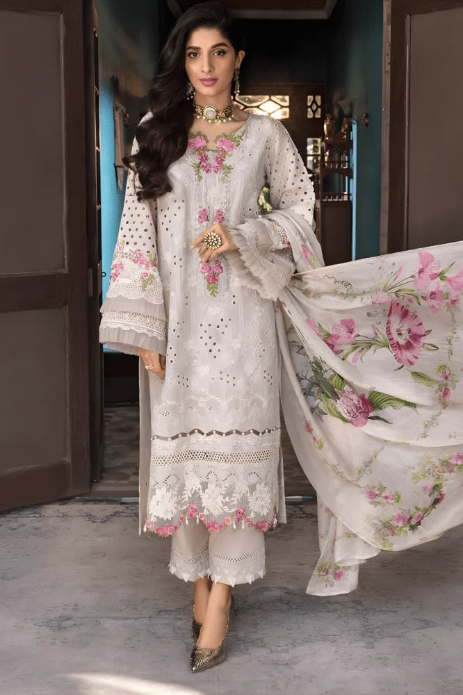 3PC EMBROIDERED LAWN SUIT - GR-185