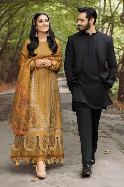3PC EMBROIDERED LAWN SUIT - GR-382