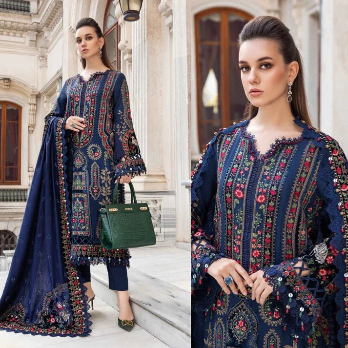 3PC EMBROIDERED LAWN SUIT - GR-391