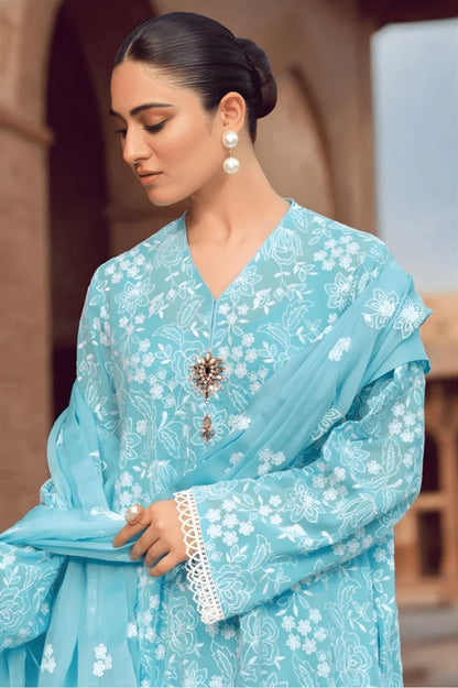 3PC EMBROIDERED LAWN SUIT - GR-453
