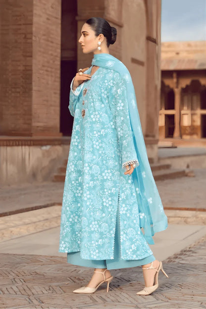 3PC EMBROIDERED LAWN SUIT - GR-453