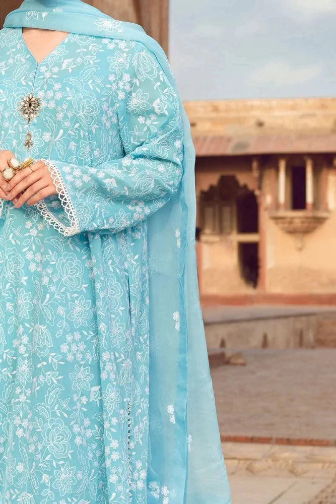 3PC EMBROIDERED LAWN SUIT - GR-453