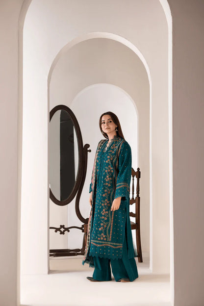 3PC EMBROIDERED LAWN SUIT - GR-454