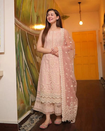 3PC EMBROIDERED LAWN SUIT - GR-456