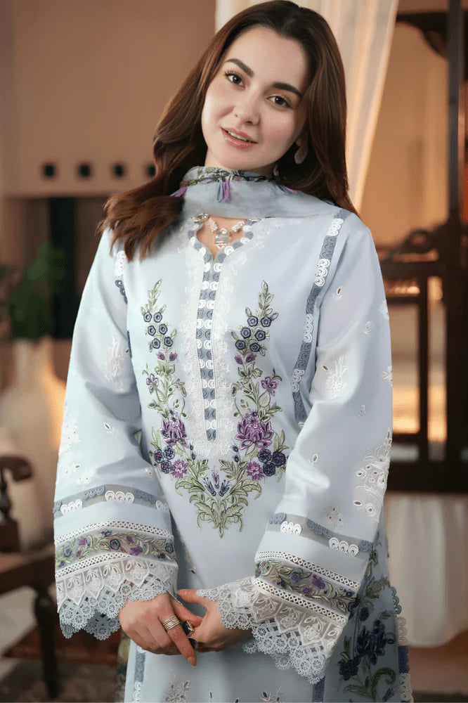 3PC EMBROIDERED LAWN SUIT - GR-473