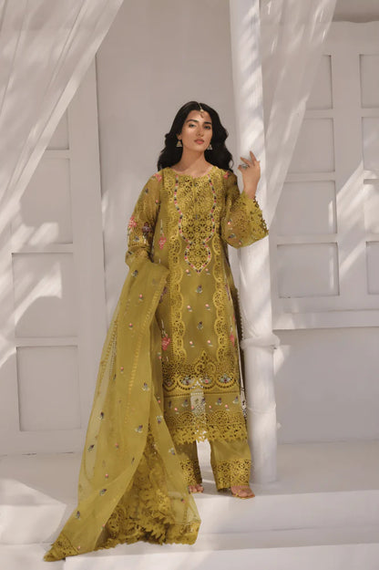 3PC EMBROIDERED LAWN SUIT - GR-511