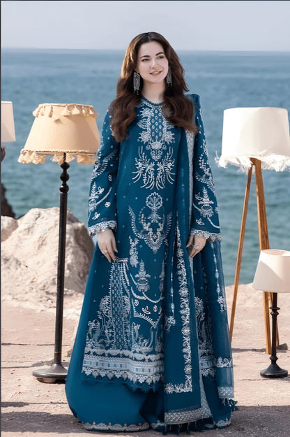 3PC EMBROIDERED LAWN SUIT - GR-521