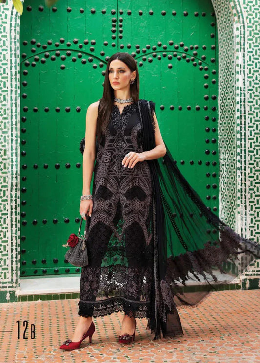 3PC EMBROIDERED LAWN SUIT - GR-522