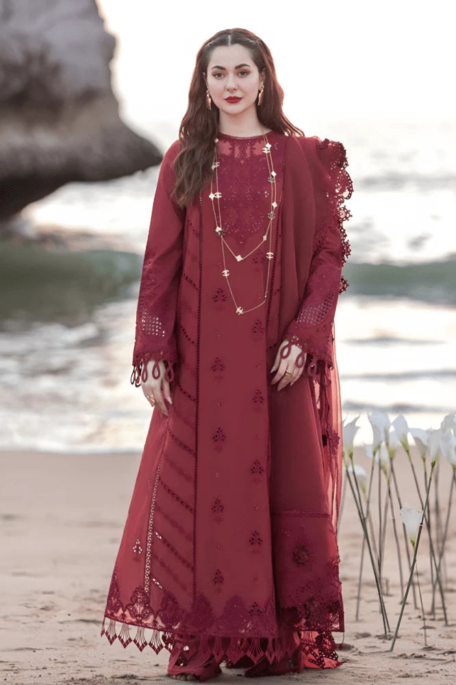 3PC EMBROIDERED LAWN SUIT - GR-650