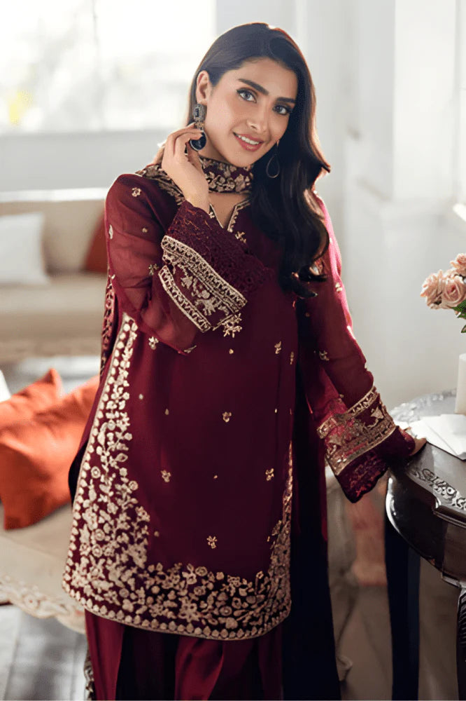3PC EMBROIDERED LAWN SUIT - GR-652