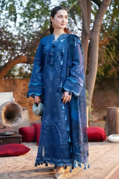 3PC EMBROIDERED LAWN SUIT - GR-658