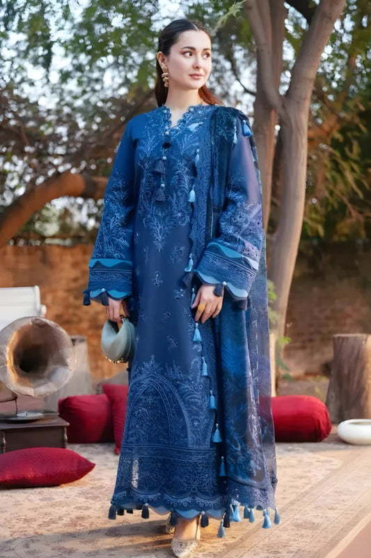 3PC EMBROIDERED LAWN SUIT - GR-658