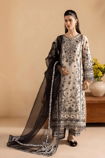 3PC EMBROIDERED LAWN SUIT - GR-666