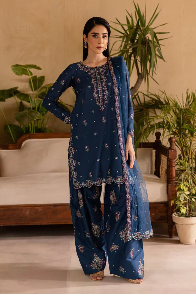3PC EMBROIDERED LAWN SUIT - GR-690