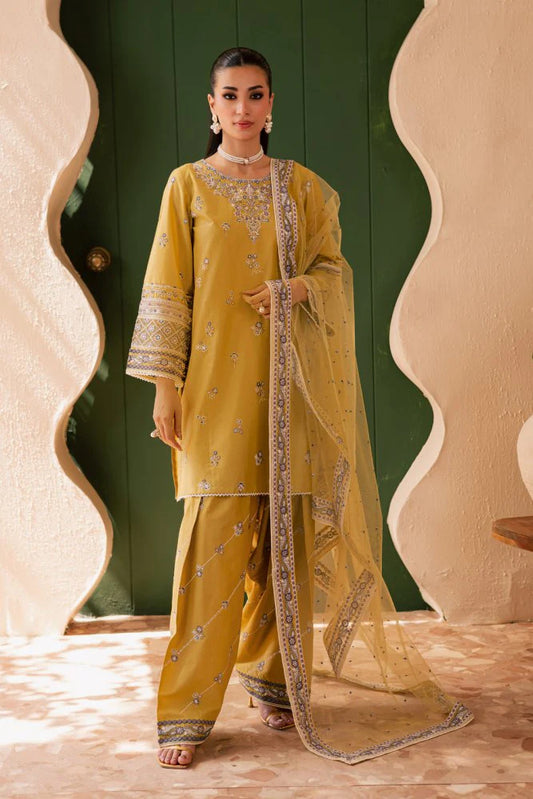 3PC EMBROIDERED LAWN SUIT - GR-691