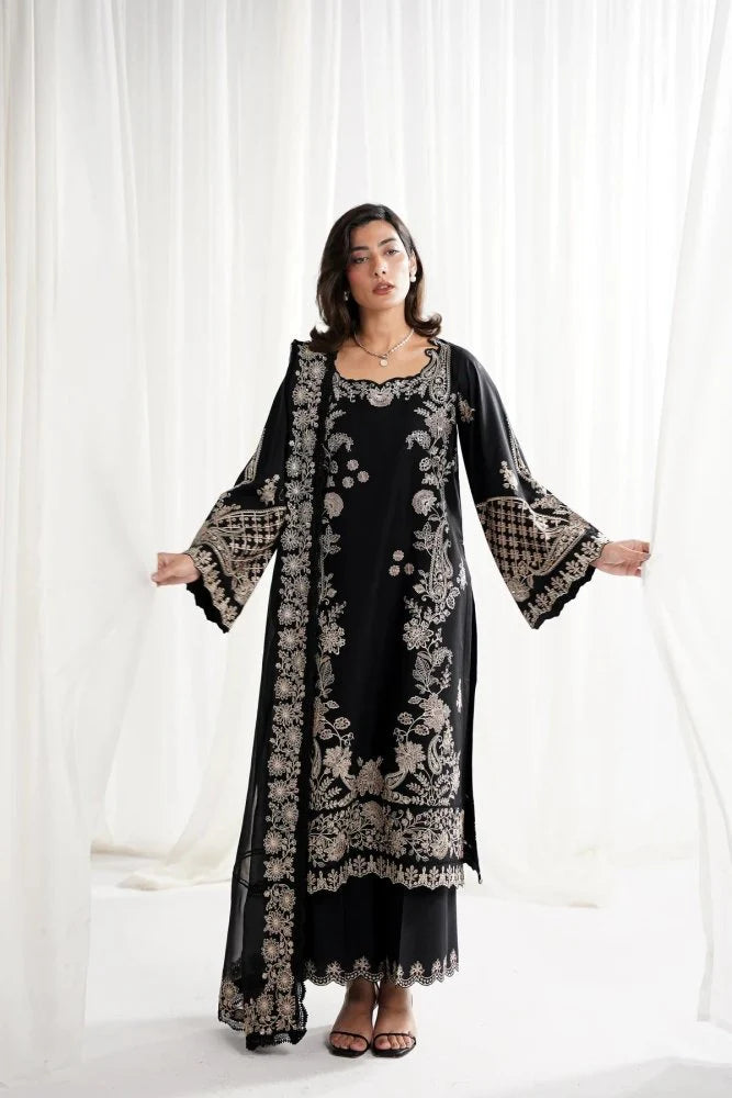 3PC EMBROIDERED LAWN SUIT - GR-717