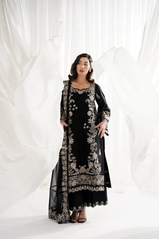 3PC EMBROIDERED LAWN SUIT - GR-717