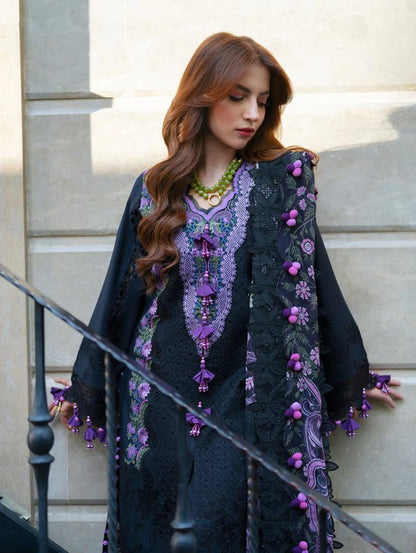 3PC EMBROIDERED LAWN SUIT - GR-724