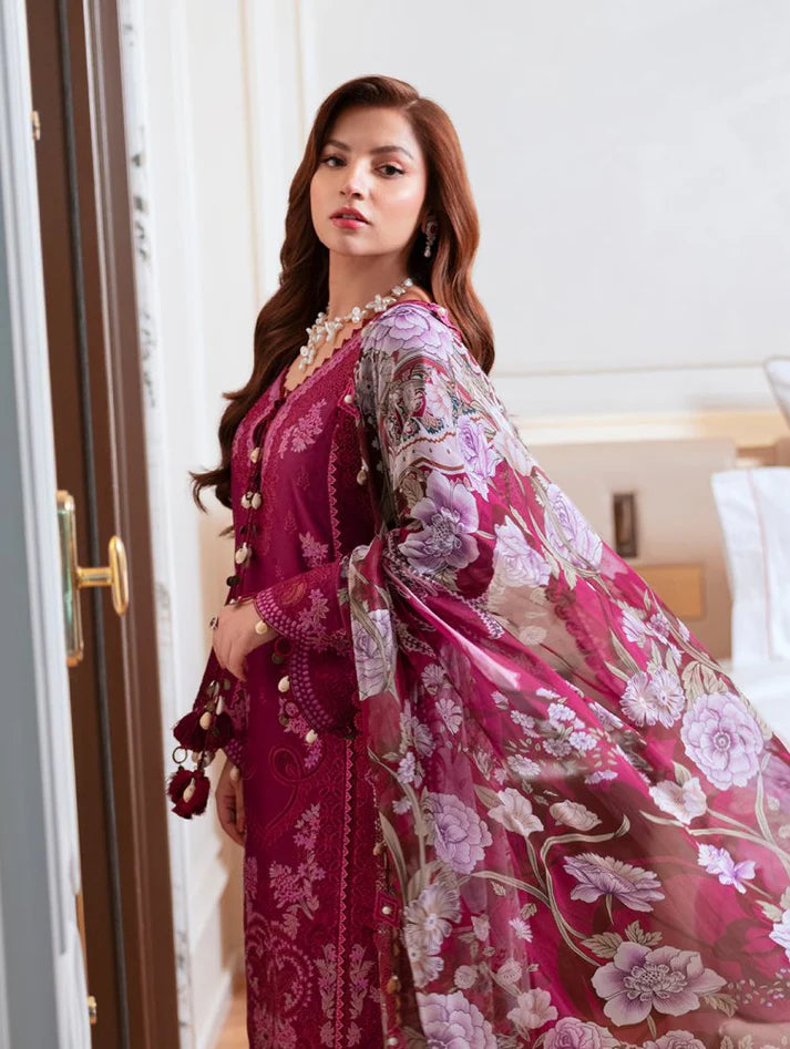 3PC EMBROIDERED LAWN SUIT - GR-725