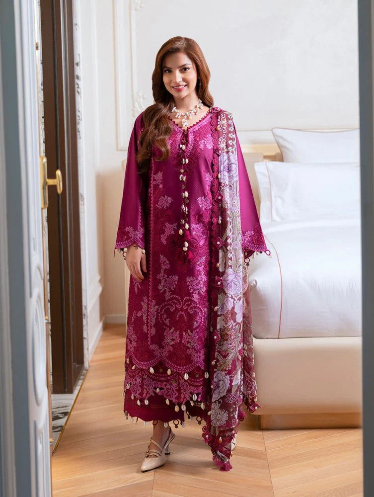 3PC EMBROIDERED LAWN SUIT - GR-725