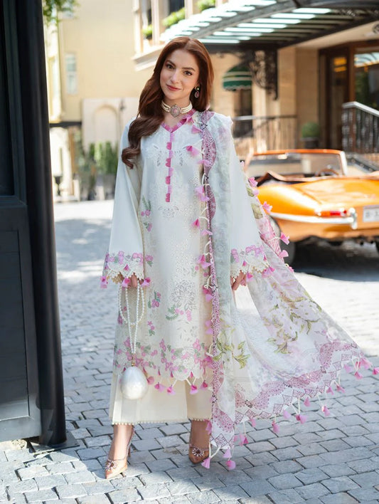 3PC EMBROIDERED LAWN SUIT - GR-726