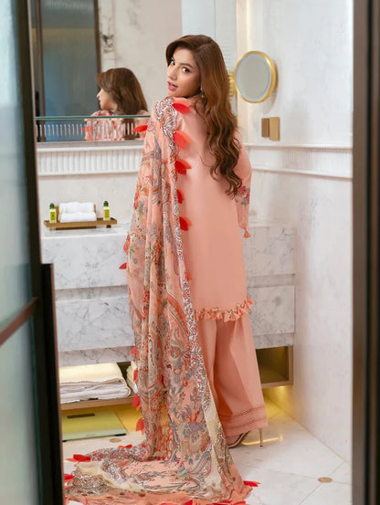 3PC EMBROIDERED LAWN SUIT - GR-727