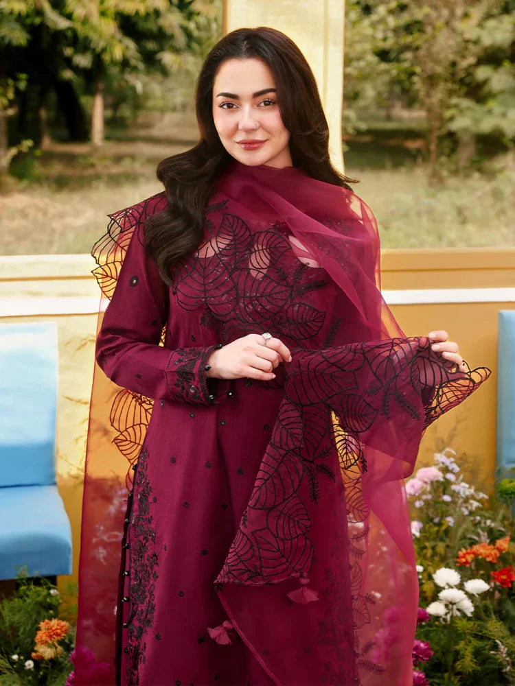 3PC EMBROIDERED LAWN SUIT - GR-736