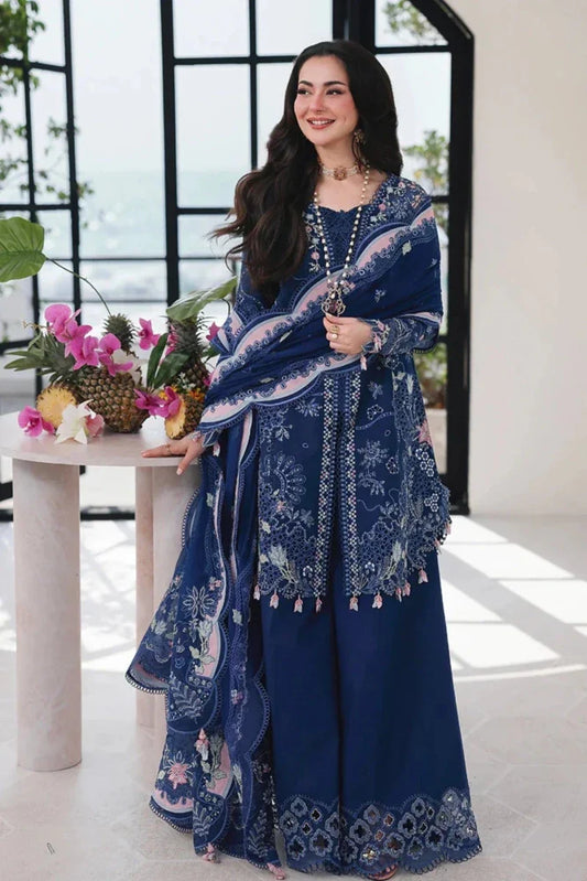 3PC EMBROIDERED LAWN SUIT - GR-737