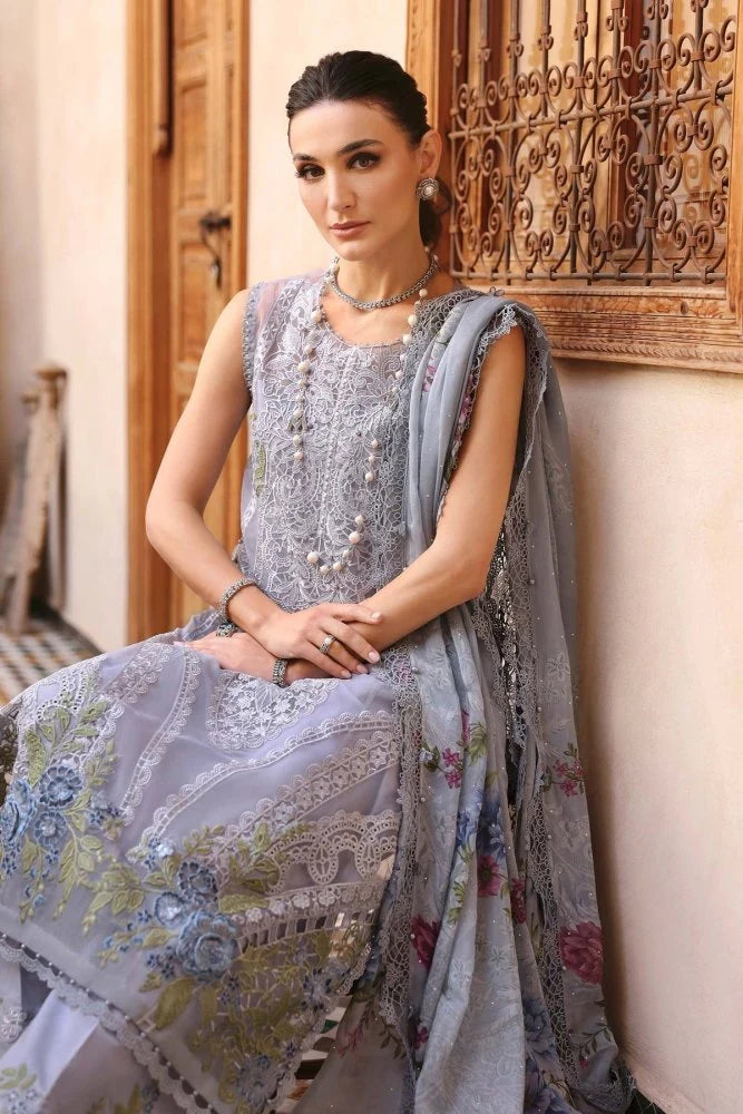 3PC EMBROIDERED ORGANZA SUIT - GR-684