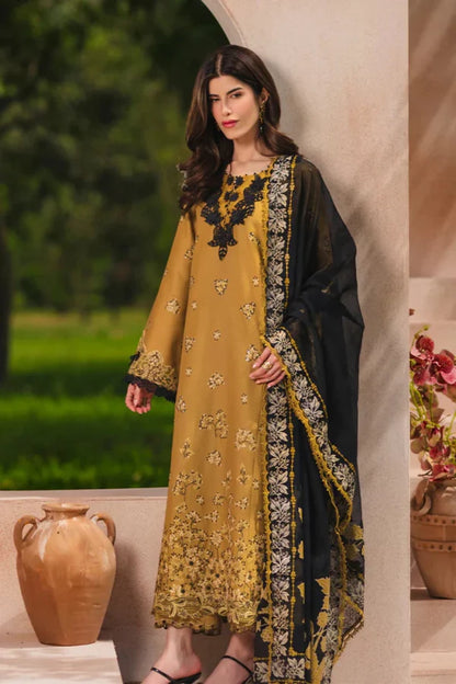 3PC LAWN EMBROIDED SUIT GR - 744
