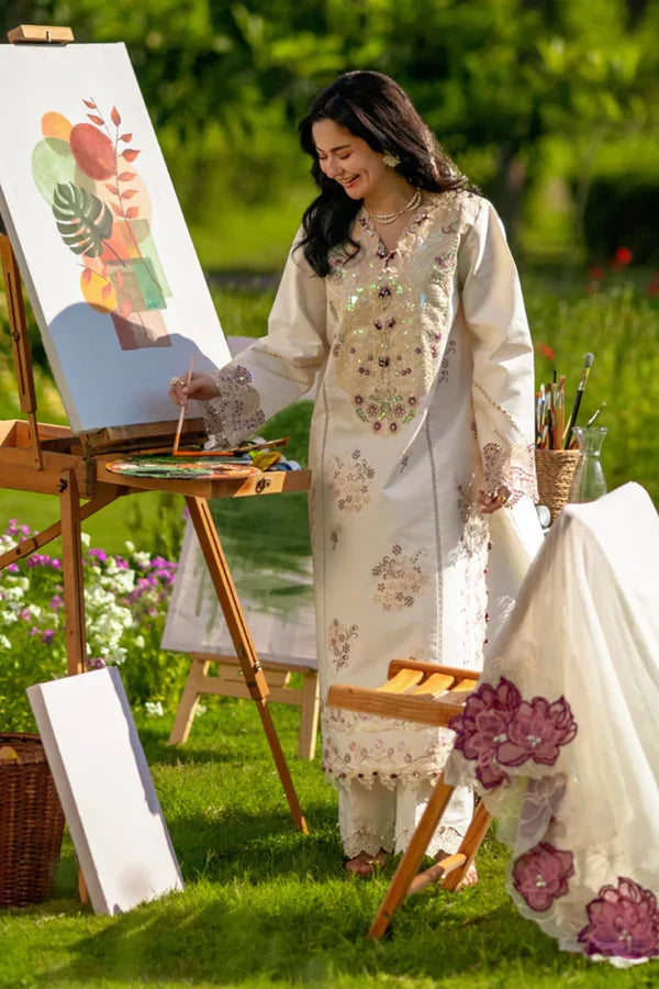 3PC LAWN EMBROIDED SUIT  GR - 748
