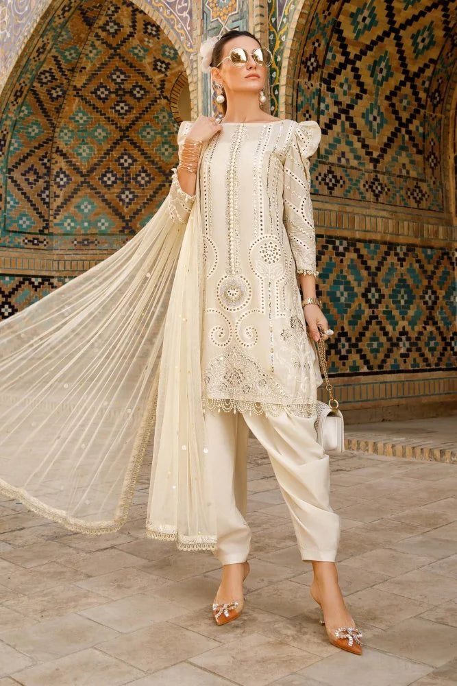 3PC LAWN EMBROIDERED SUIT  -GR- 657