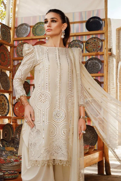 3PC LAWN EMBROIDERED SUIT  -GR- 657