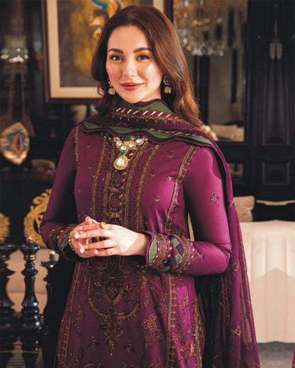 3PC LAWN EMBROIDERED SUIT  -GR- 664