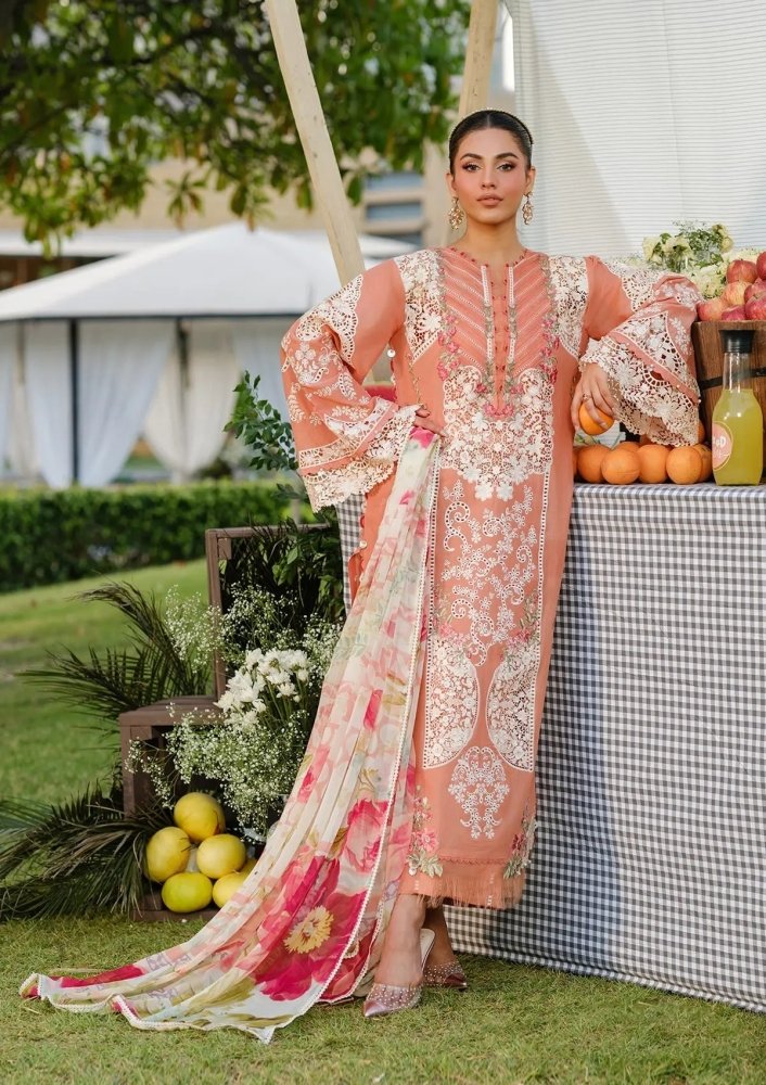 3PC LAWN EMBROIDERED SUIT  GR - 706