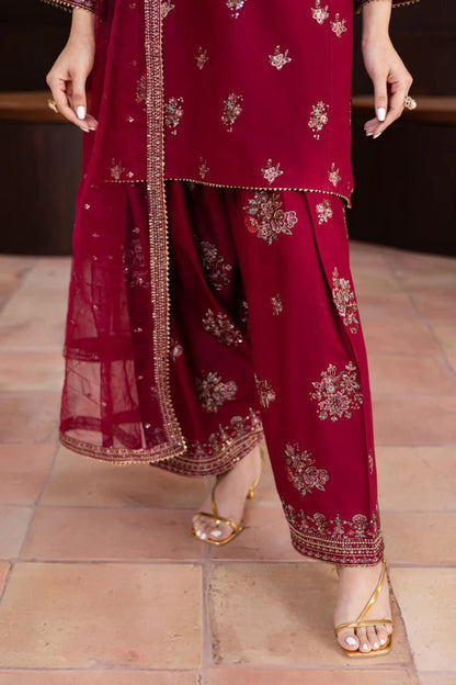 3PC SEQUENCE EMBROIDERED LAWN SUIT - GR-519
